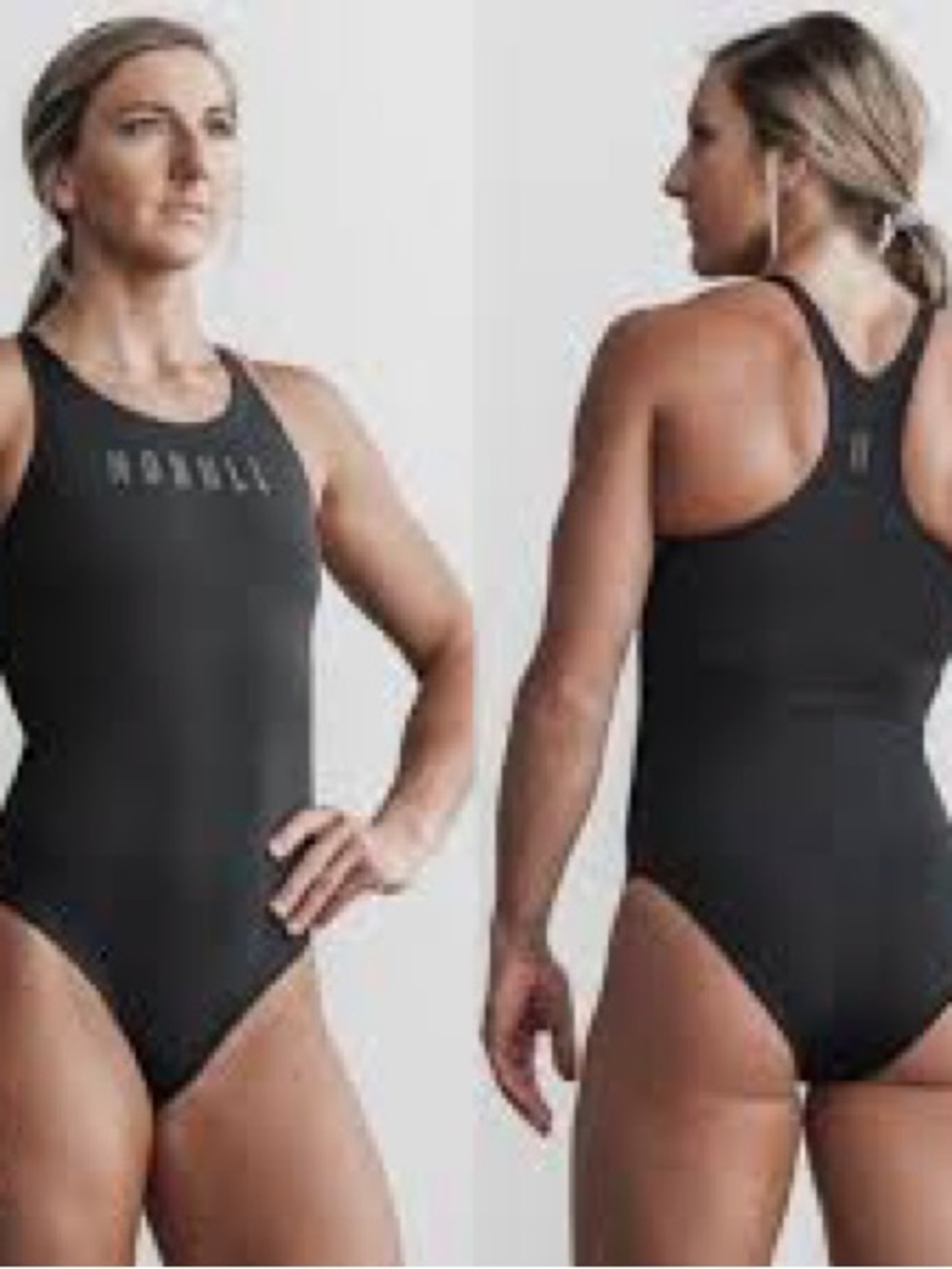 NOBULL Black Racerback One-Piece Swimsuit